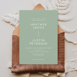 Inbjudan till Avslappnaden Sage Grönt Bröllop