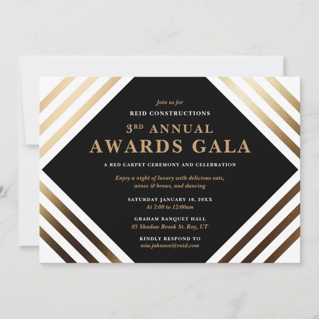 Inbjudan till Awards Gala (Framsida)