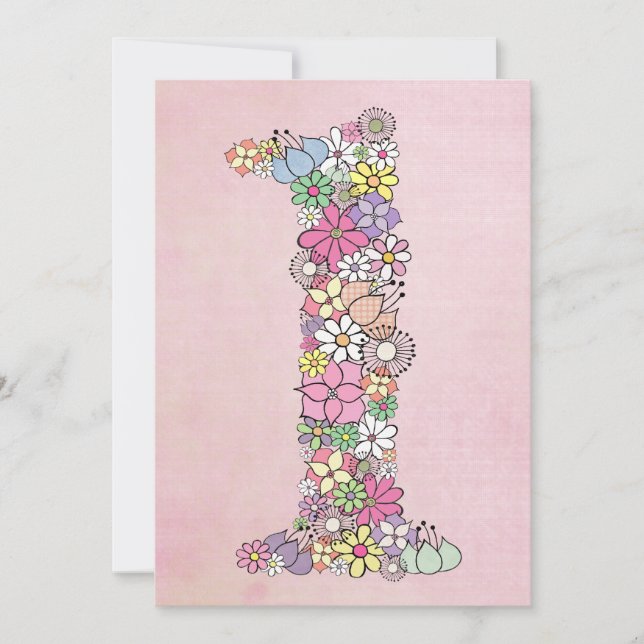 Inbjudan till baby 1:a födelsedag Party Anpassning (Framsida)