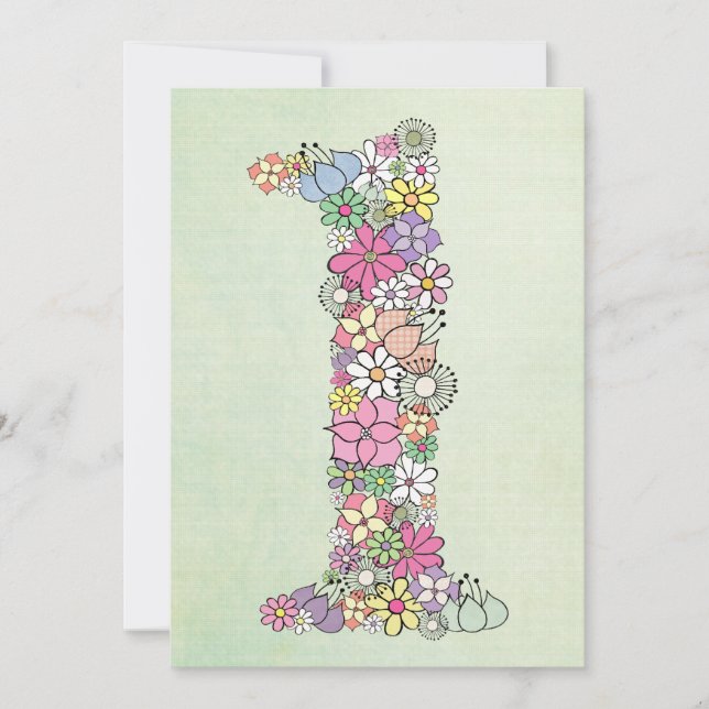 Inbjudan till baby 1:a födelsedag Party Anpassning (Framsida)