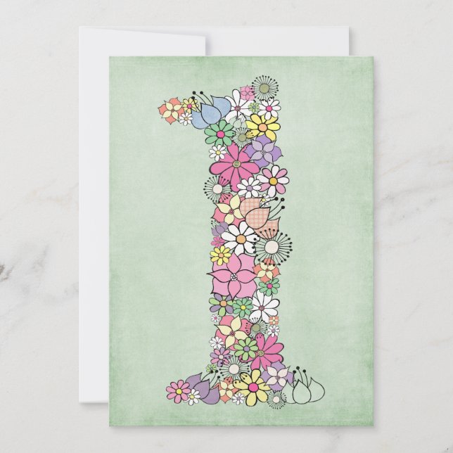 Inbjudan till baby 1:a födelsedag Party Anpassning (Framsida)