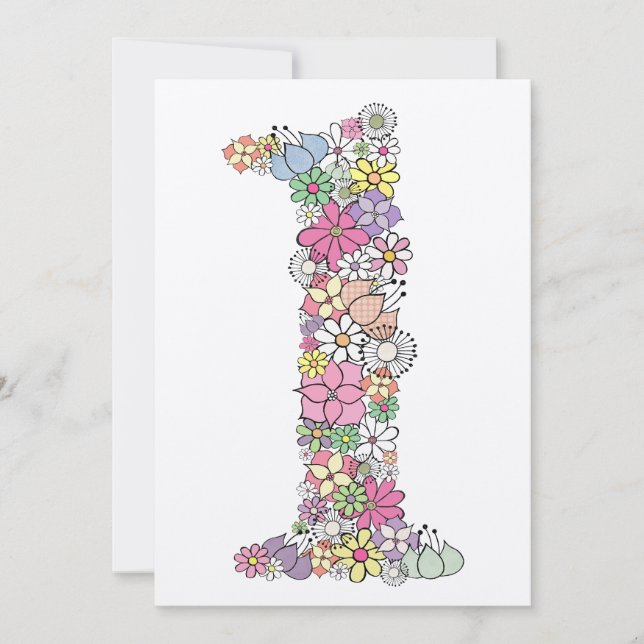 Inbjudan till Baby 1:a födelsedagen Party Anpassni (Framsida)