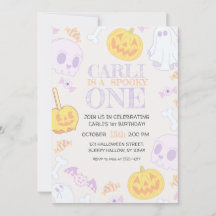 Inbjudan till Baby 1st Birthday Halloween fest