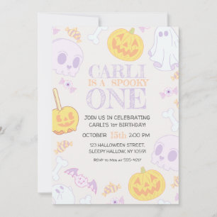 Inbjudan till Baby 1st Birthday Halloween fest