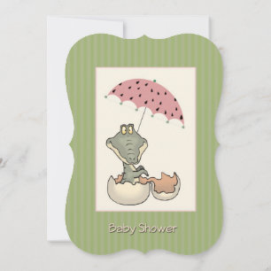 Inbjudan till baby Alligator Baby Shower