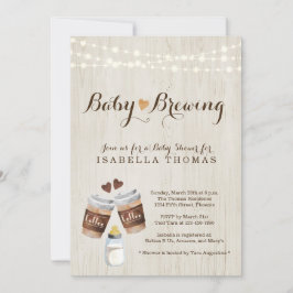 Inbjudan till baby-babybabyskor för babykaffe