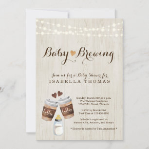 Inbjudan till baby-babybabyskor för babykaffe
