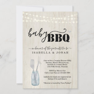Inbjudan till Baby BBQ - Par Baby Q Barbeque