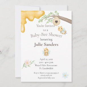 Inbjudan till Baby Bee Baby Shower