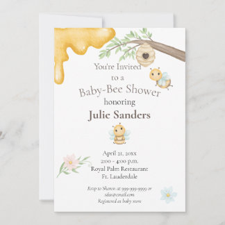 Inbjudan till Baby Bee Baby Shower