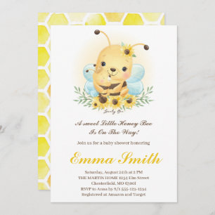 Inbjudan till Baby Bee Baby Shower för små honungs