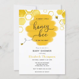 Inbjudan till Baby Bee Baby Shower för små honungs