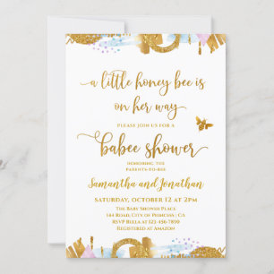 Inbjudan till Baby Bee Baby Shower Little Honung B