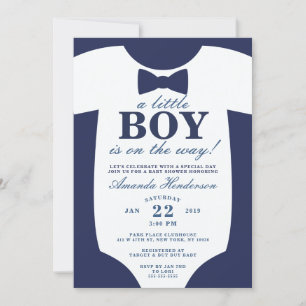 Inbjudan till Baby Bow Tie Baby Shower