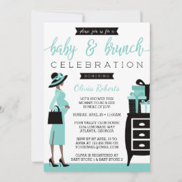 Inbjudan till baby & Bruch Baby Shower, skalning, 