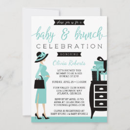 Inbjudan till baby & Bruch Baby Shower, skalning, 