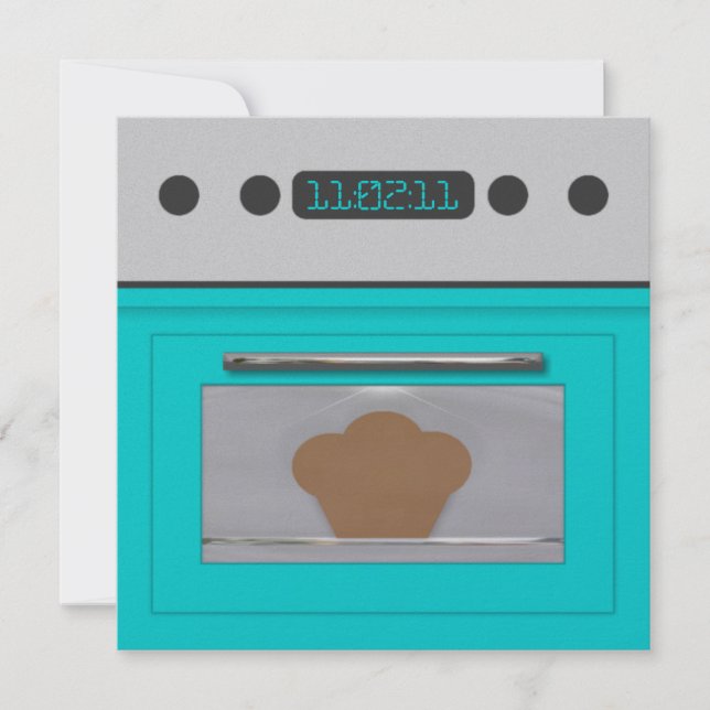 Inbjudan till Baby Bun Recipe (aqua) (Framsida)