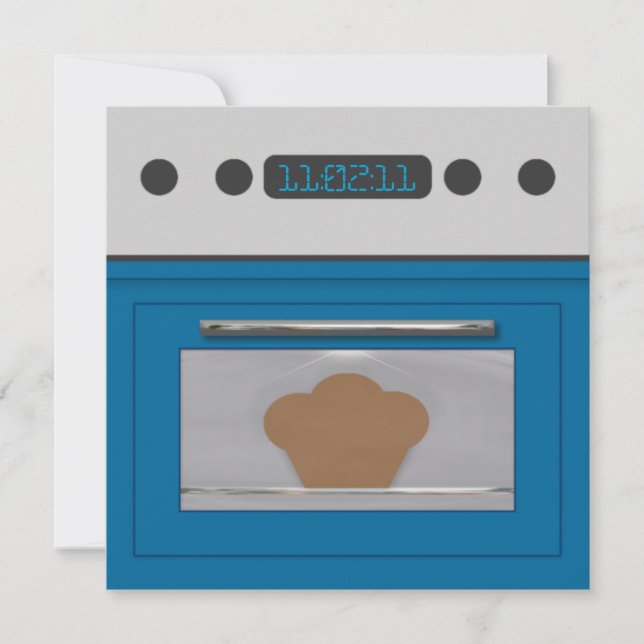 Inbjudan till Baby Bun Recipe (blått) (Framsida)