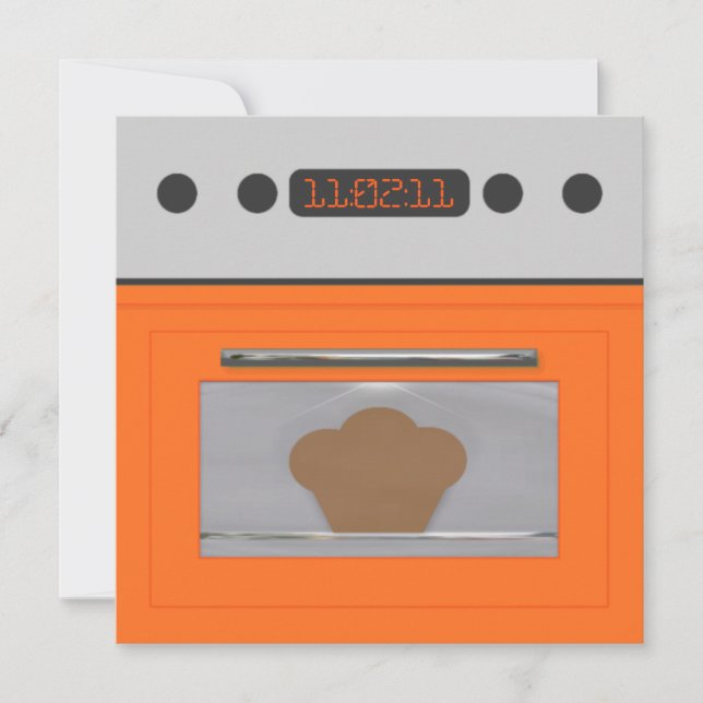 Inbjudan till Baby Bun Recipe (orange ett) (Framsida)