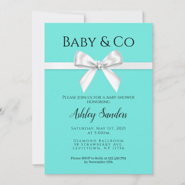 Inbjudan till Baby & Co Baby Shower (Framsida)