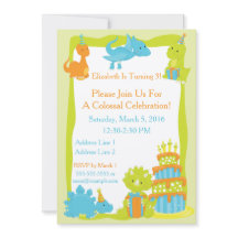 Inbjudan till Baby Dinosauer Party