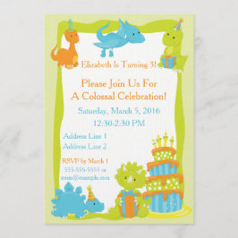 Inbjudan till Baby Dinosauer Party