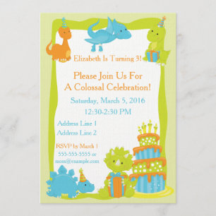 Inbjudan till Baby Dinosauer Party