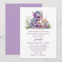 Inbjudan till baby Dragon Baby Shower