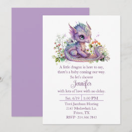 Inbjudan till baby Dragon Baby Shower