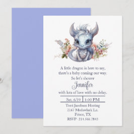 Inbjudan till baby Dragon Baby Shower