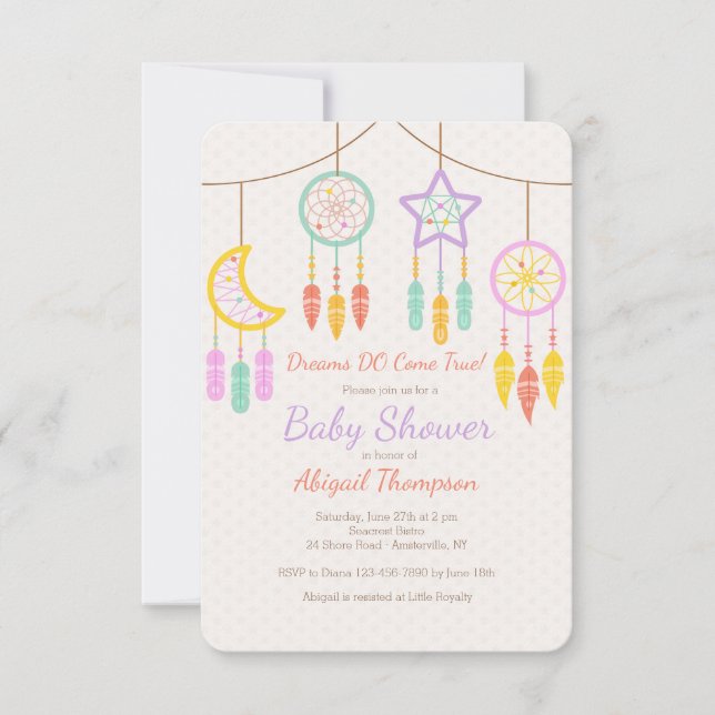 Inbjudan till Baby Dreamcatcher (Framsida)