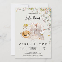 Inbjudan till Baby Dress Rustic Land Baby Shower