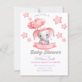 Inbjudan till baby Elephant Baby Shower
