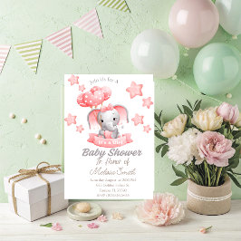 Inbjudan till baby Elephant Baby Shower
