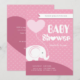 Inbjudan till baby Elephant Baby Shower till Flick
