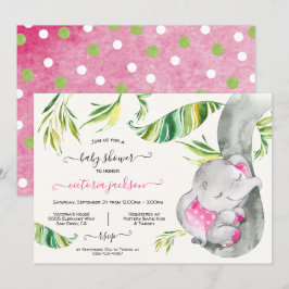 Inbjudan till baby Elephant Jungle Baby Shower