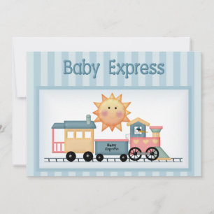 Inbjudan till baby Express Boy Shower