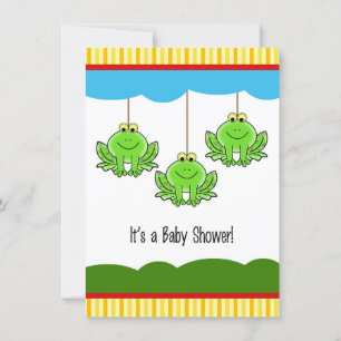 Inbjudan till baby Frogs Baby Shower