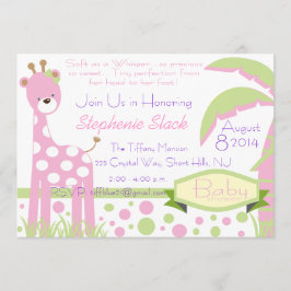 Inbjudan till Baby Giraffe Baby Shower