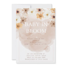 Inbjudan till baby i Bloom Baby Shower