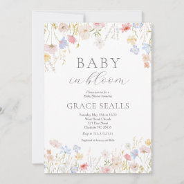 Inbjudan till baby i Bloom Baby Shower