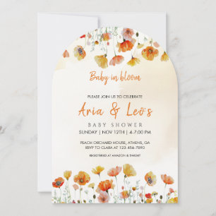 Inbjudan till baby i Bloom Baby Shower