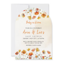 Inbjudan till baby i Bloom Baby Shower
