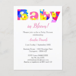 Inbjudan till baby i Bloom Baby Shower