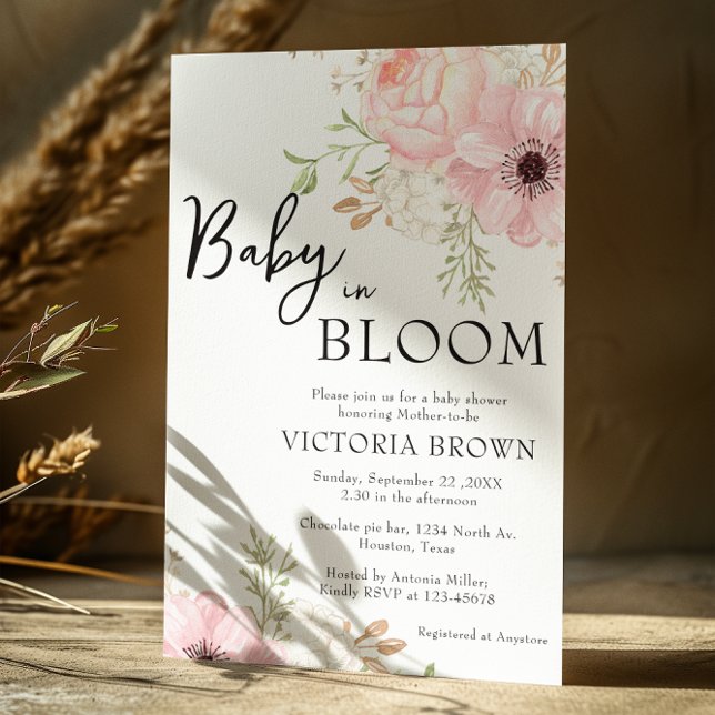 Inbjudan till baby i Bloom Baby Shower (Skapare uppladdad)