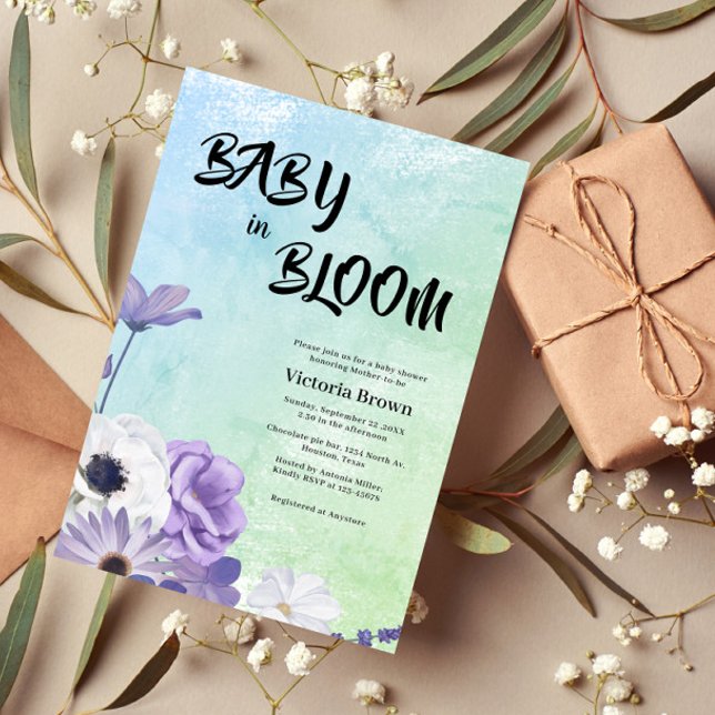 Inbjudan till baby i Bloom Baby Shower (Skapare uppladdad)