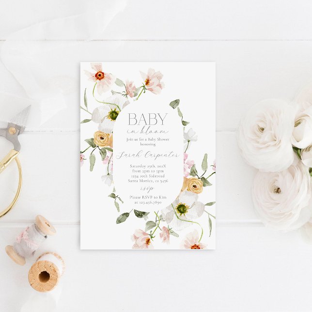 Inbjudan till baby i Bloom Baby Shower (Skapare uppladdad)