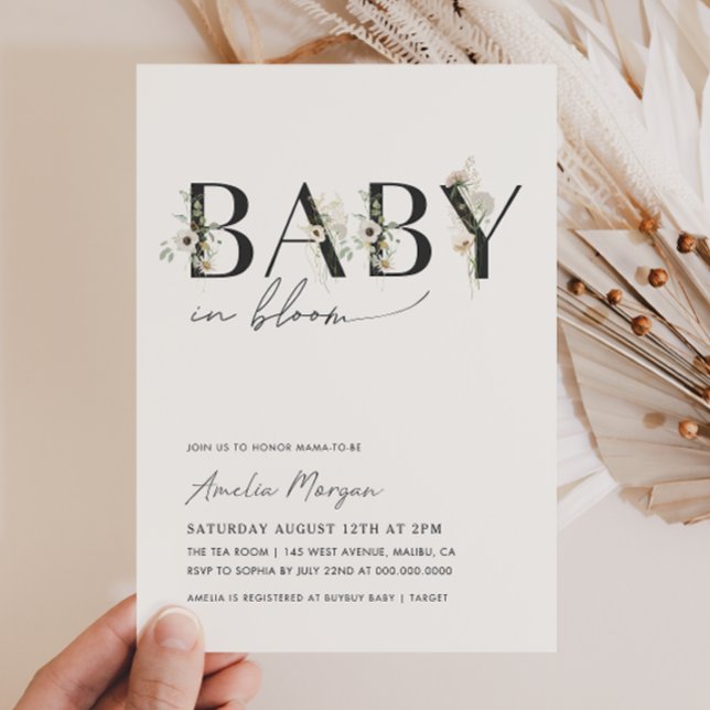 Inbjudan till baby i Bloom Baby Shower (Skapare uppladdad)
