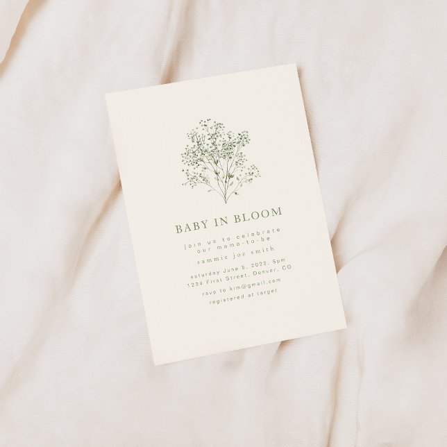 Inbjudan till baby i Bloom Baby Shower (Skapare uppladdad)