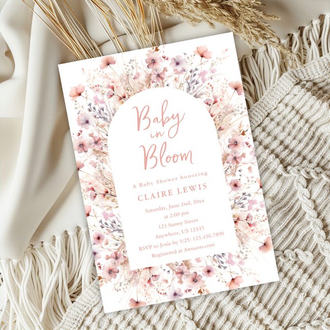 Inbjudan till baby i Bloom Baby Shower (Skapare uppladdad)